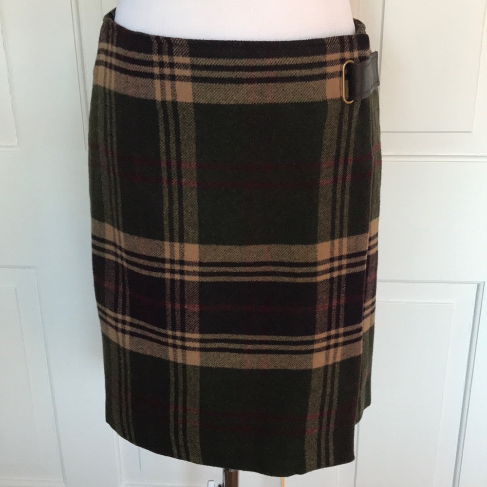 Jones of New York Wool Blend Wrap Skirt Sz 4